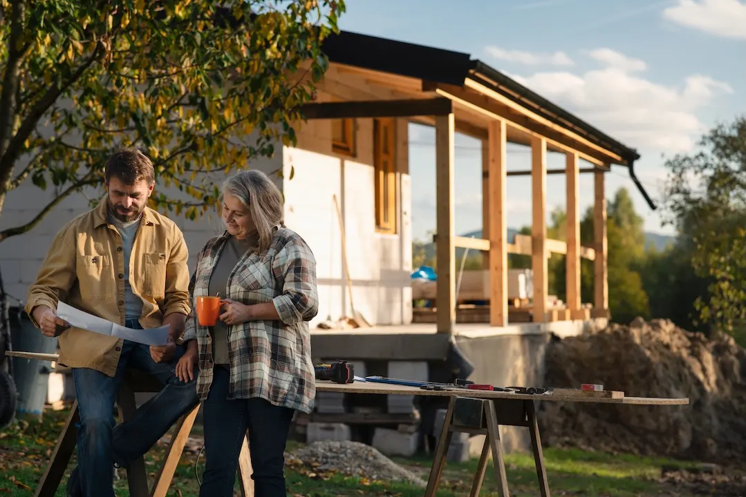 Couple building an addition on their home.